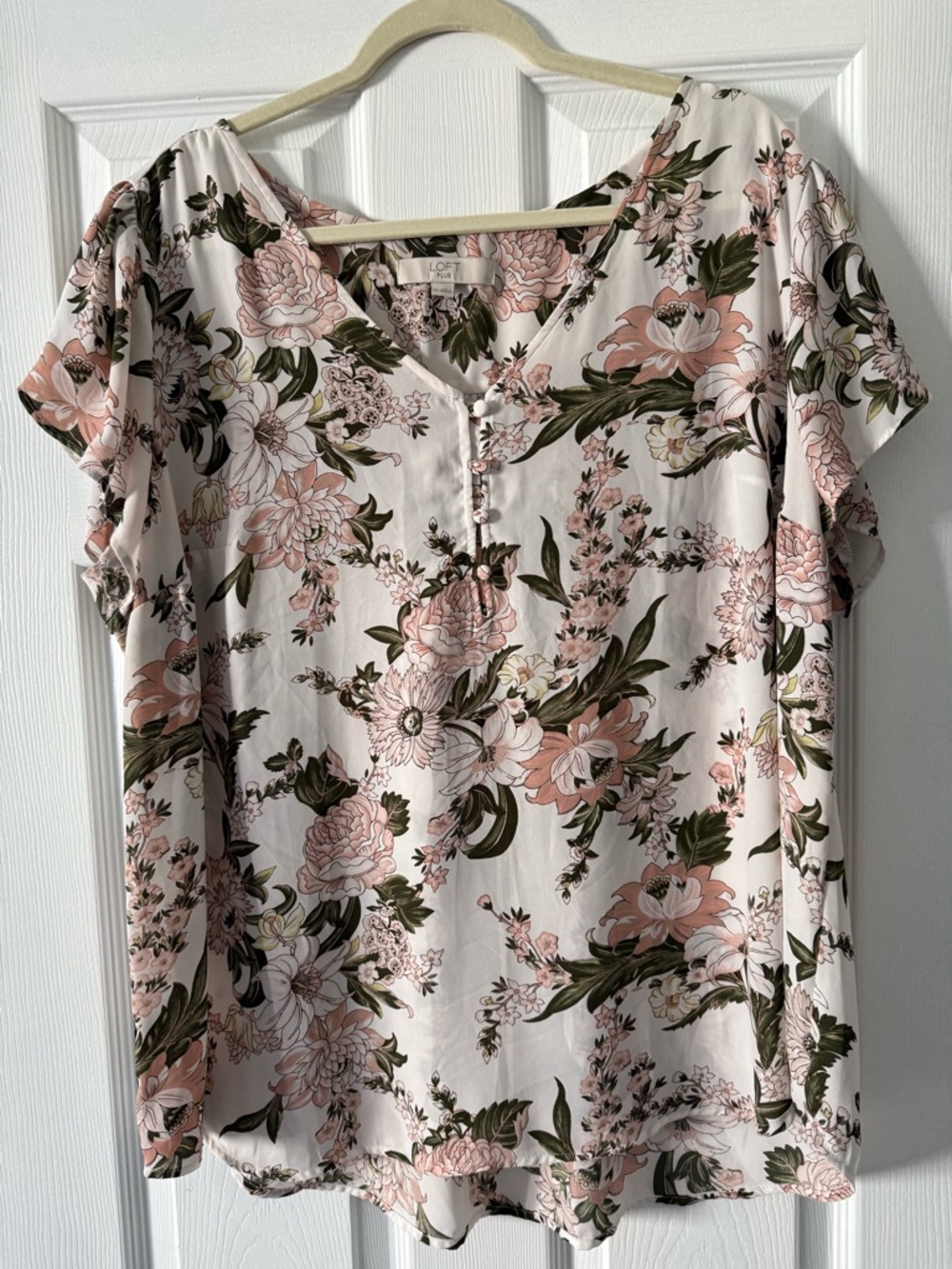LOFT Plus Size 20 Floral Blouse 🩷